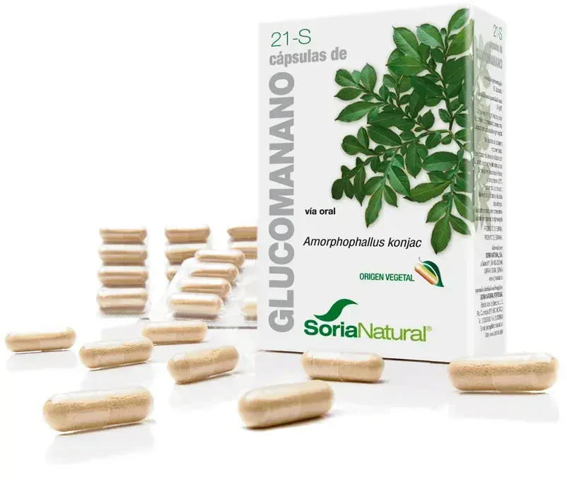 Soria 21-S Glucomanano 400 Mg 60 kapsulių