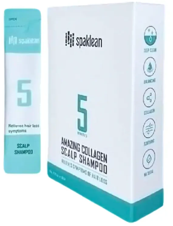 SPAKLEAN nuostabus kolageno galvos odos šampūnas 10 ml * 10 vnt.