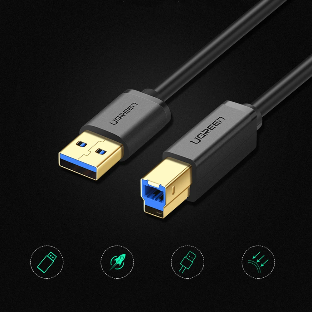 UGREEN US210 USB 3.0 A-B spausdintuvo kabelis 2m
