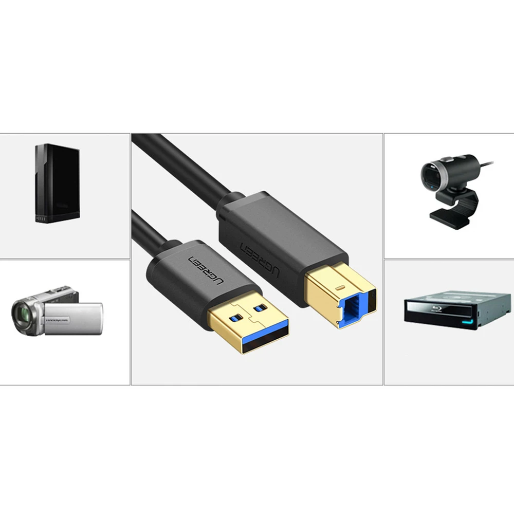 UGREEN US210 USB 3.0 A-B spausdintuvo kabelis 2m