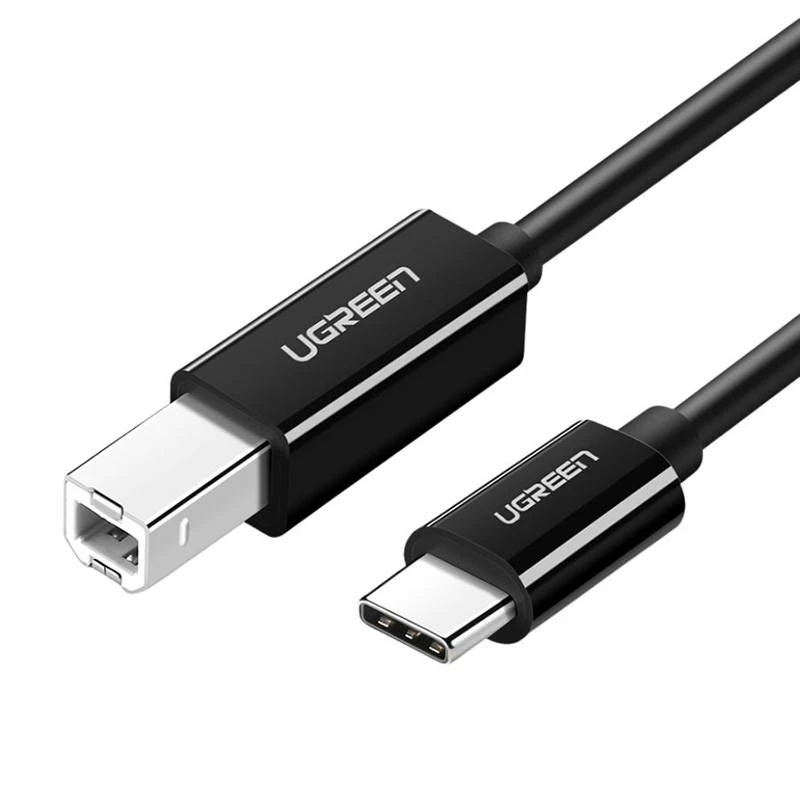 Spausdintuvo kabelis USB-C 2.0 į USB-B UGREEN US241, 1m (juodas)