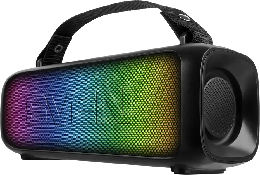 Garsiakalbis 2.0 nešiojamas SVEN PS-235, juodas (12W, TWS, ), galia 2x6W (RMS), Bluetooth, FM, USB, ličio 1500mA*h