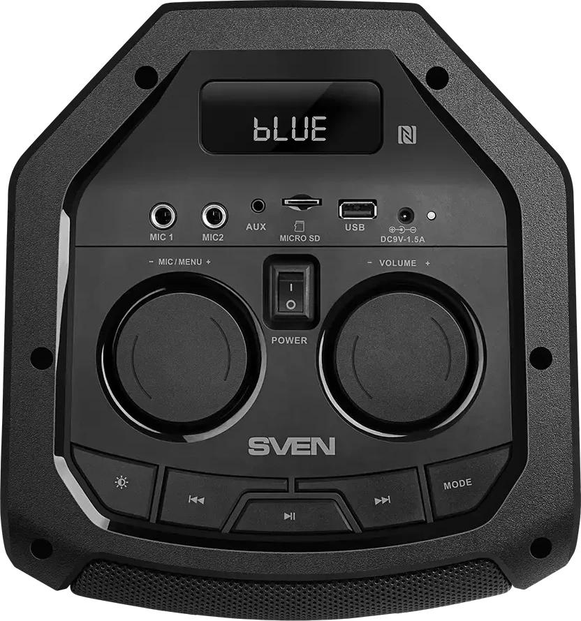 Speaker SVEN PS-710, juodas (100W, TWS, Bluetooth, FM, USB, Micro SD, LED-display, 4400mA*h)