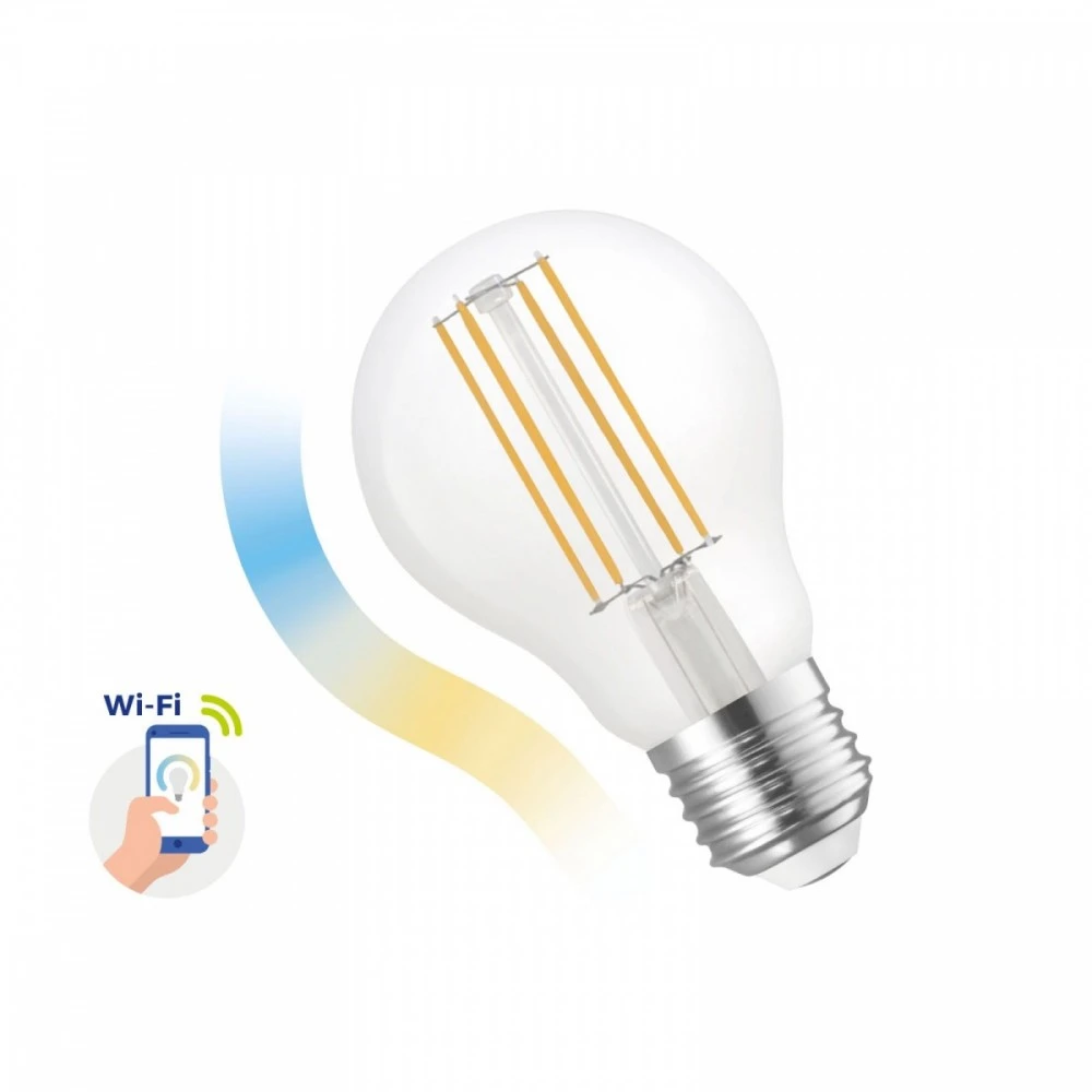 Spectrum IŠMANIOJI LED LEMPA, SMART WIFI, A60, 5W, E27, CCT+DIM, CL