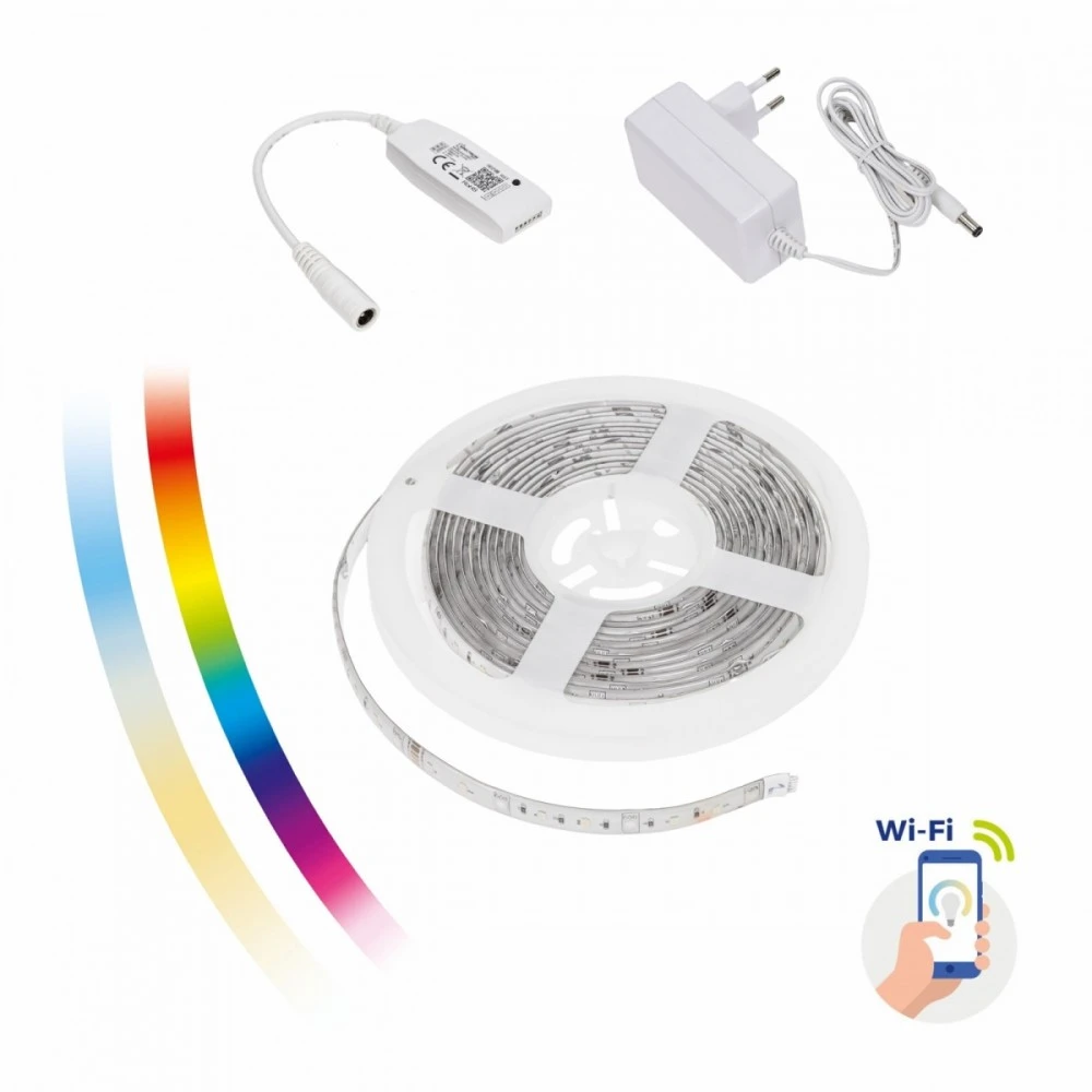 Spectrum LED juosta WIFI, 17W, 5m, RGBW, su valdikliu ir adapteriu