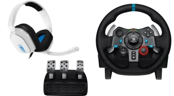 LOGITECH G29 Driving Force lenktyninis vairas PS + Astro A10 - Baltas