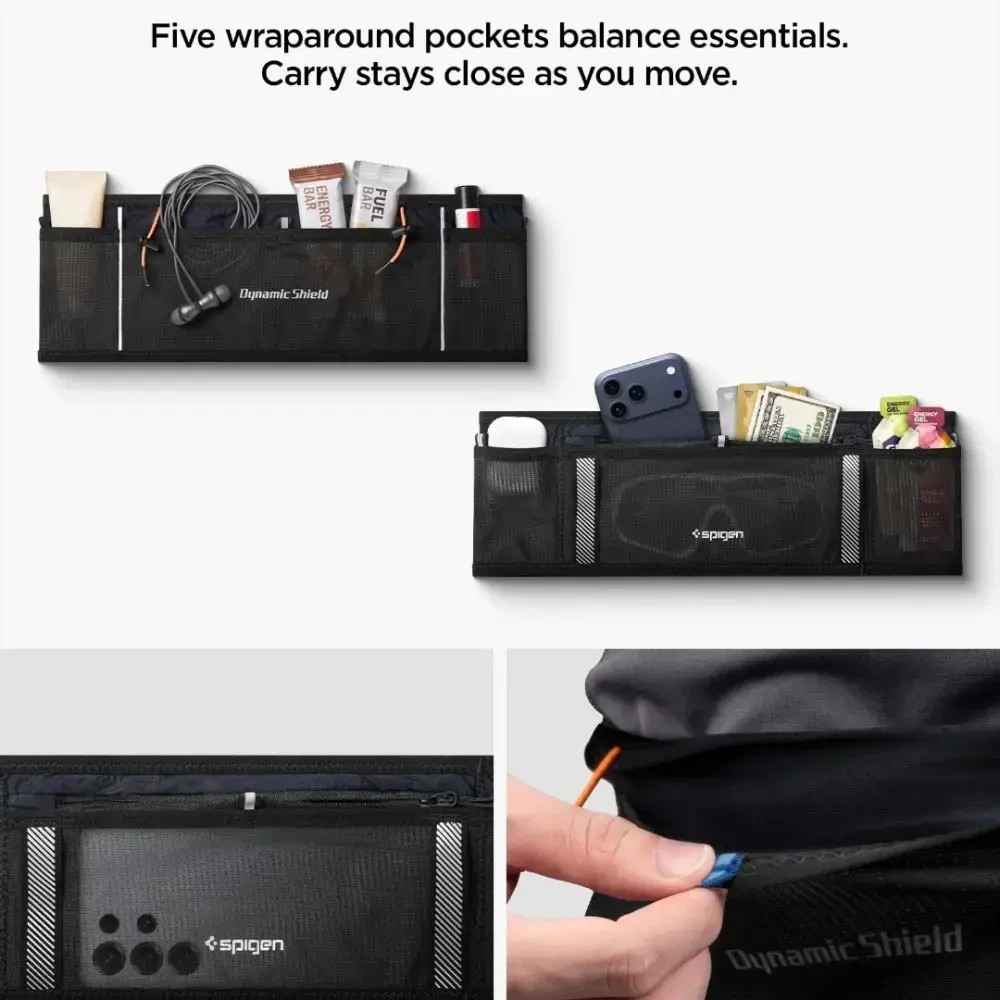 Spigen A712 DYNAMIC SHIELD JUOSMENS KREPŠYS (L) Juodas