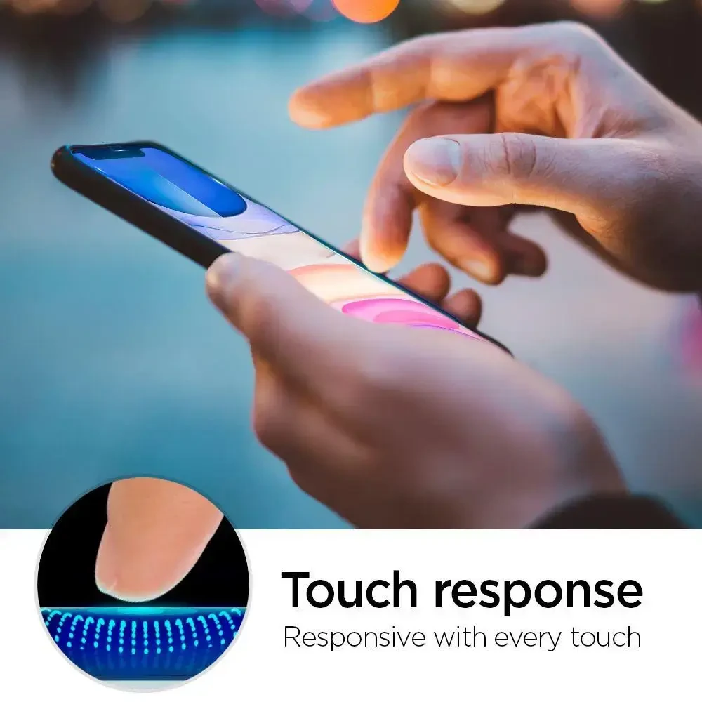 Spigen ALM grūdintas stiklas telefonui iPhone 11 juodas
