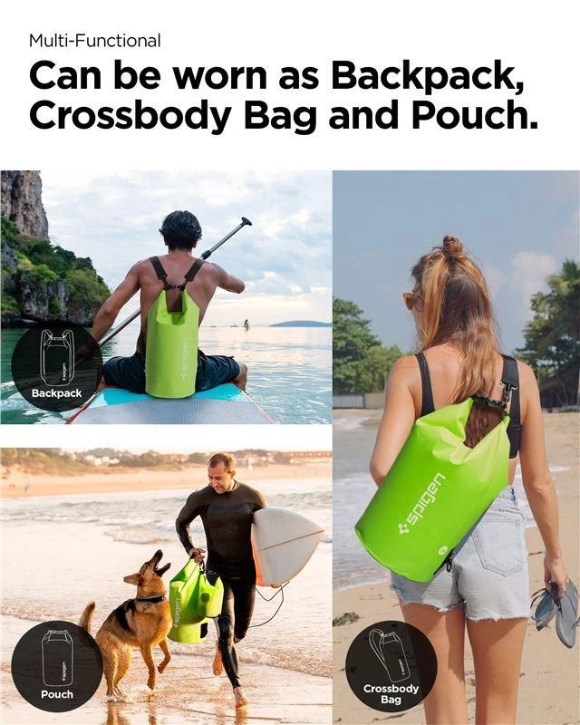 Spigen Aqua Shield Vandeniui atsparus sausas maišas 20L + 2L A630, kaktuso žalias