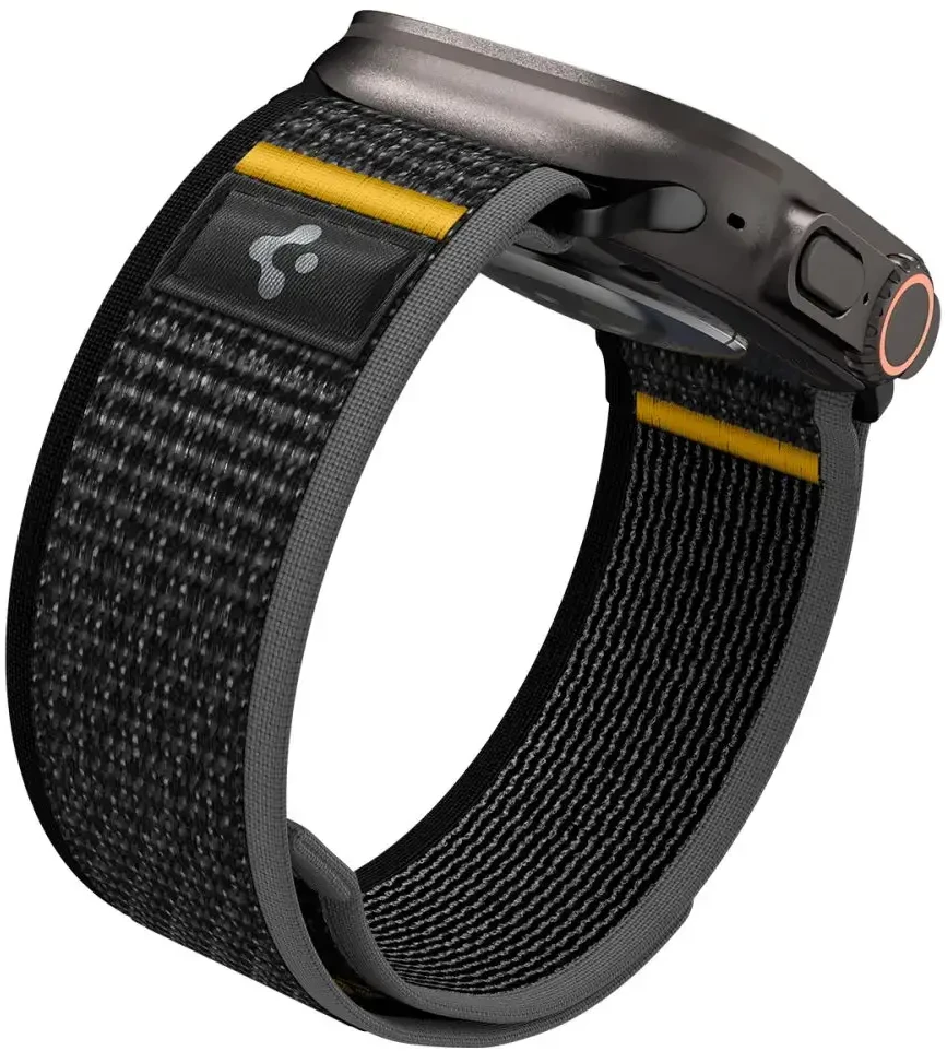 Juoda apyrankė Apple Watch 6 / 7 / 8 / 9 / 10 / SE / Ultra 1 / 2 ( 44 / 45 / 46 / 49 mm) laikrodžiui „Spigen Athlex Air”