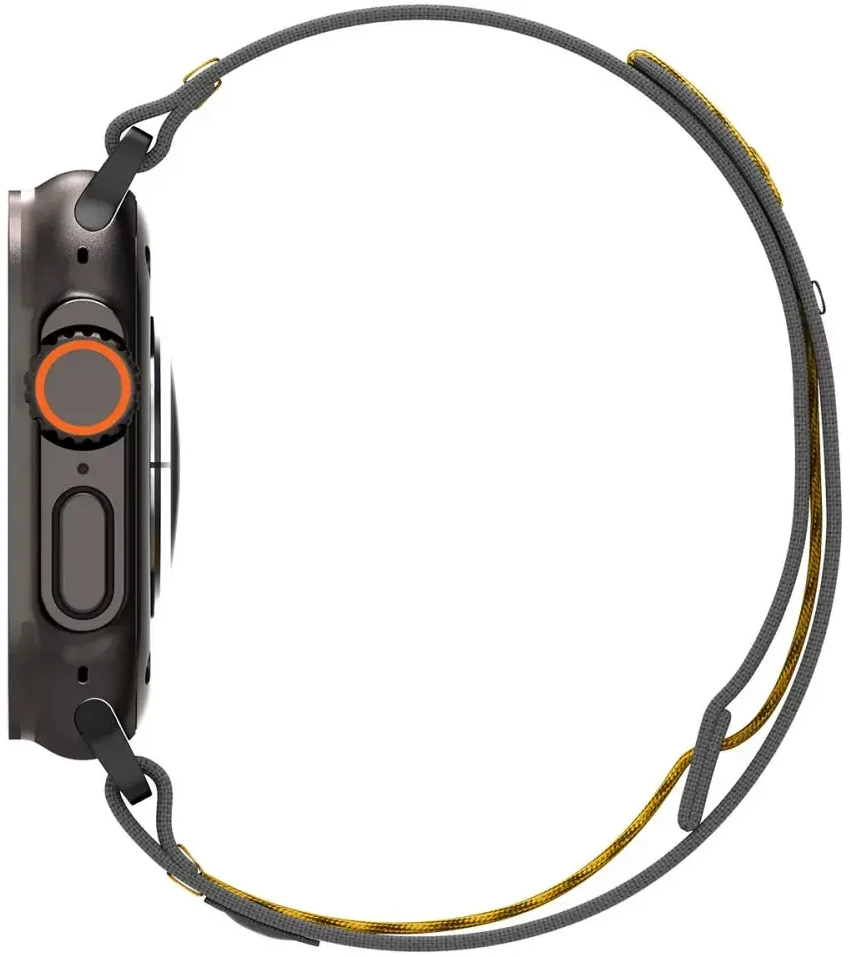 Juoda apyrankė Apple Watch 6 / 7 / 8 / 9 / 10 / SE / Ultra 1 / 2 ( 44 / 45 / 46 / 49 mm) laikrodžiui „Spigen Athlex Air”