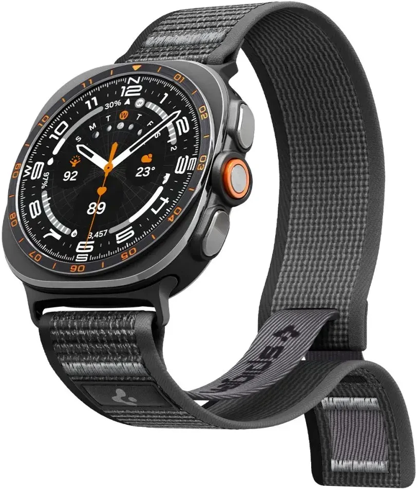 Spigen ATHLEX AIR DIRŽELIS Samsung Galaxy WATCH ULTRA 1 / 2 2024-2026 (47 MM) ACTIVE JUODA/PILKA