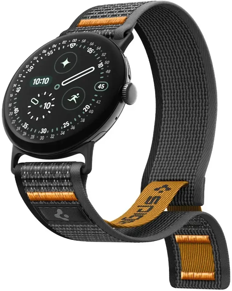 Spigen ATHLEX AIR GOOGLE PIXEL WATCH 1 / 2 / 3 / 4 / 5 (41 MM) AKTYVUS Juodas/ORANŽINIS