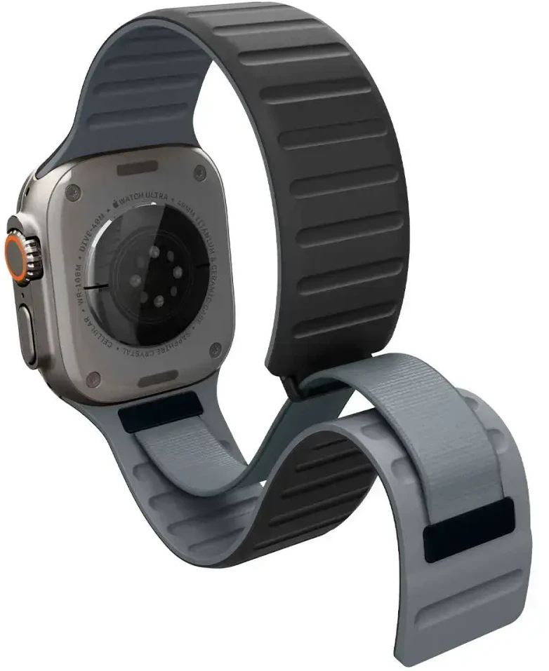 Spigen „Athlex Air M“ išmaniojo laikrodžio dėklas „Apple Watch“ 8/9/10/11/SE/Ultra (44/45/46/49 mm) | juoda/pilka