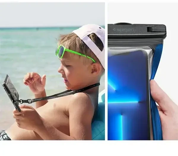 Spigen Aqua Shield A601 vandeniui atsparus dėklas IPX8 – juodas