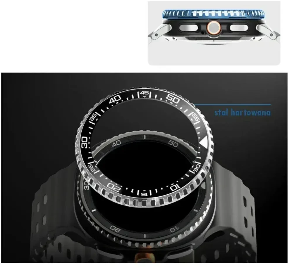 Spigen Bezel Tune Pro (Diver), juodas - Samsung Galaxy Watch 8 Classic 46mm