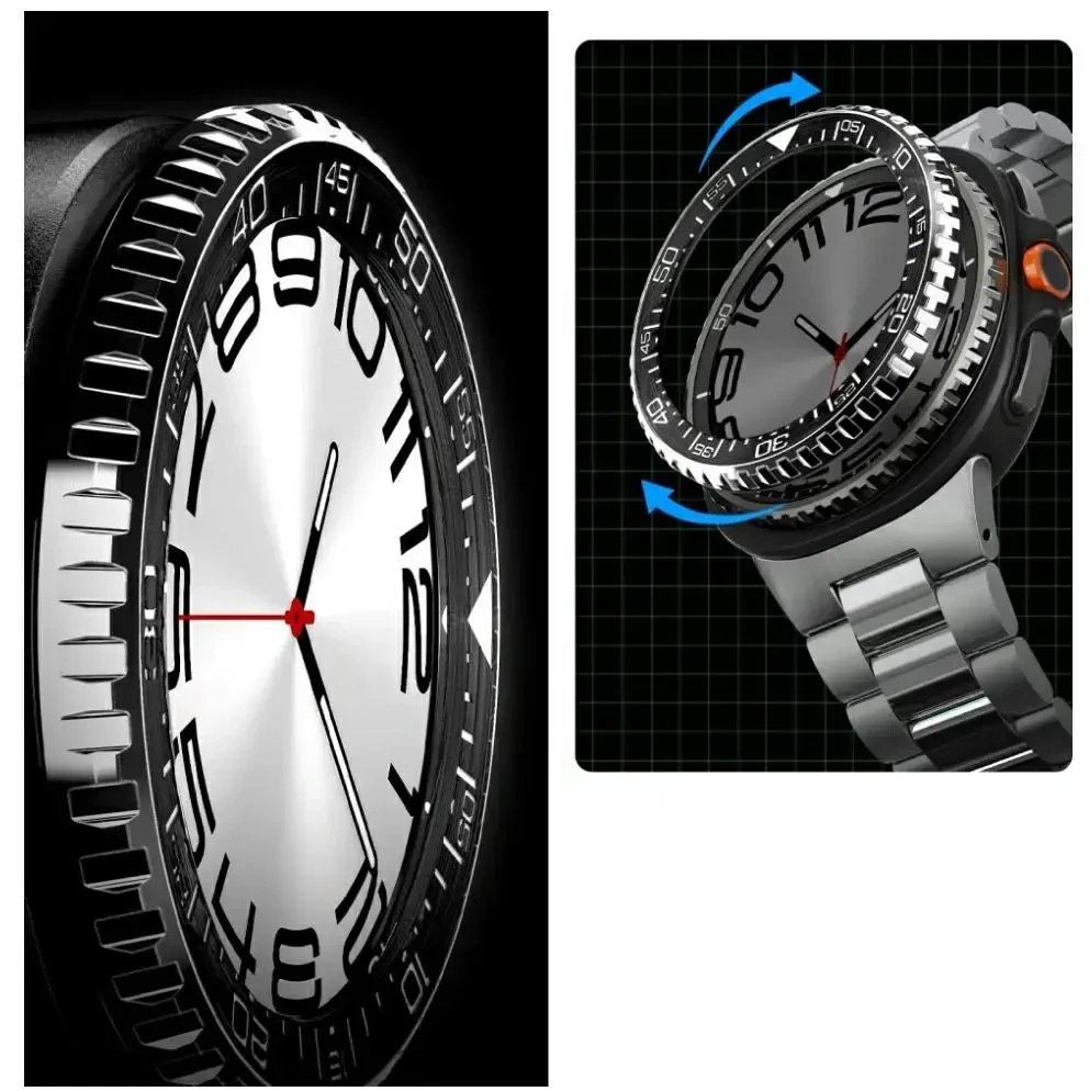 Spigen Bezel Tune Pro (Diver), juodas - Samsung Galaxy Watch 8 Classic 46mm