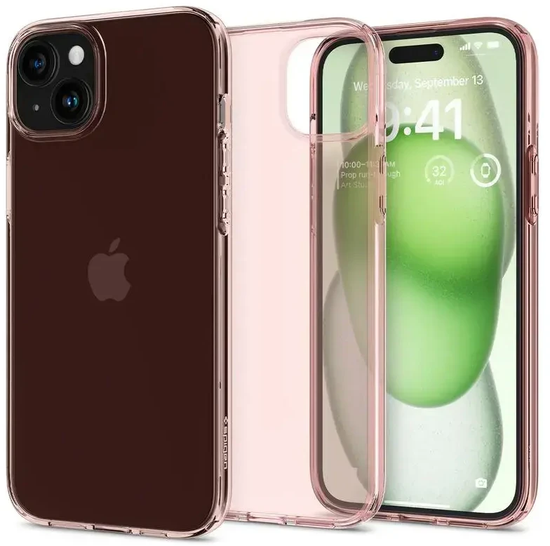 Dėklas „Spigen Crystal Flex“, krištolo skaidrumo – „Apple iPhone 15 Plus“