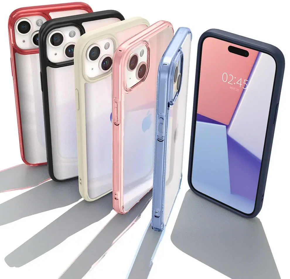 Dėklas Spigen Crystal Hybrid Apple iPhone 15 Plus – gelsvos spalvos