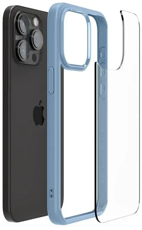 Dėklas „Spigen Crystal Hybrid“, smėlio spalvos – „iPhone 15 Pro Max“