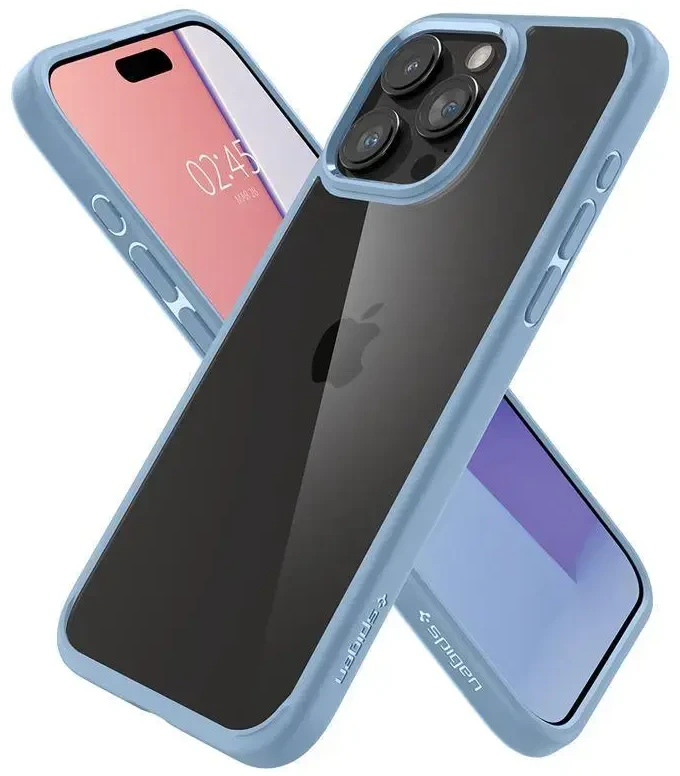 Dėklas „Spigen Crystal Hybrid“, smėlio spalvos – „iPhone 15 Pro Max“