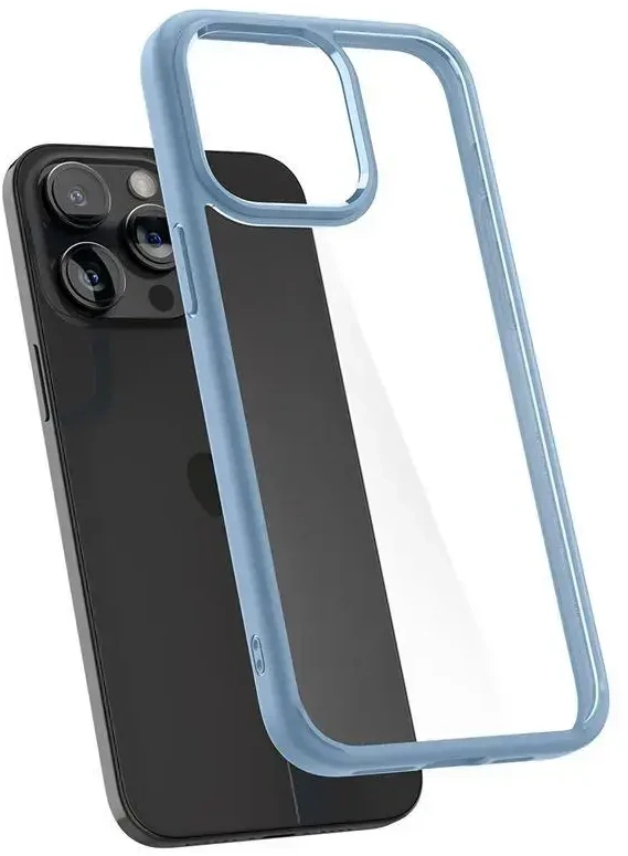 Dėklas „Spigen Crystal Hybrid“, smėlio spalvos – „iPhone 15 Pro Max“
