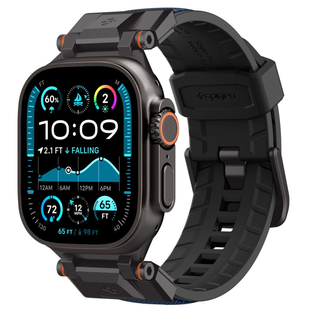 „Spigen DuraPro Armor“ dirželis, skirtas „Apple Watch 44 / 45 / 46 / 49 mm“ – tamsiai mėlynas Mėlyna