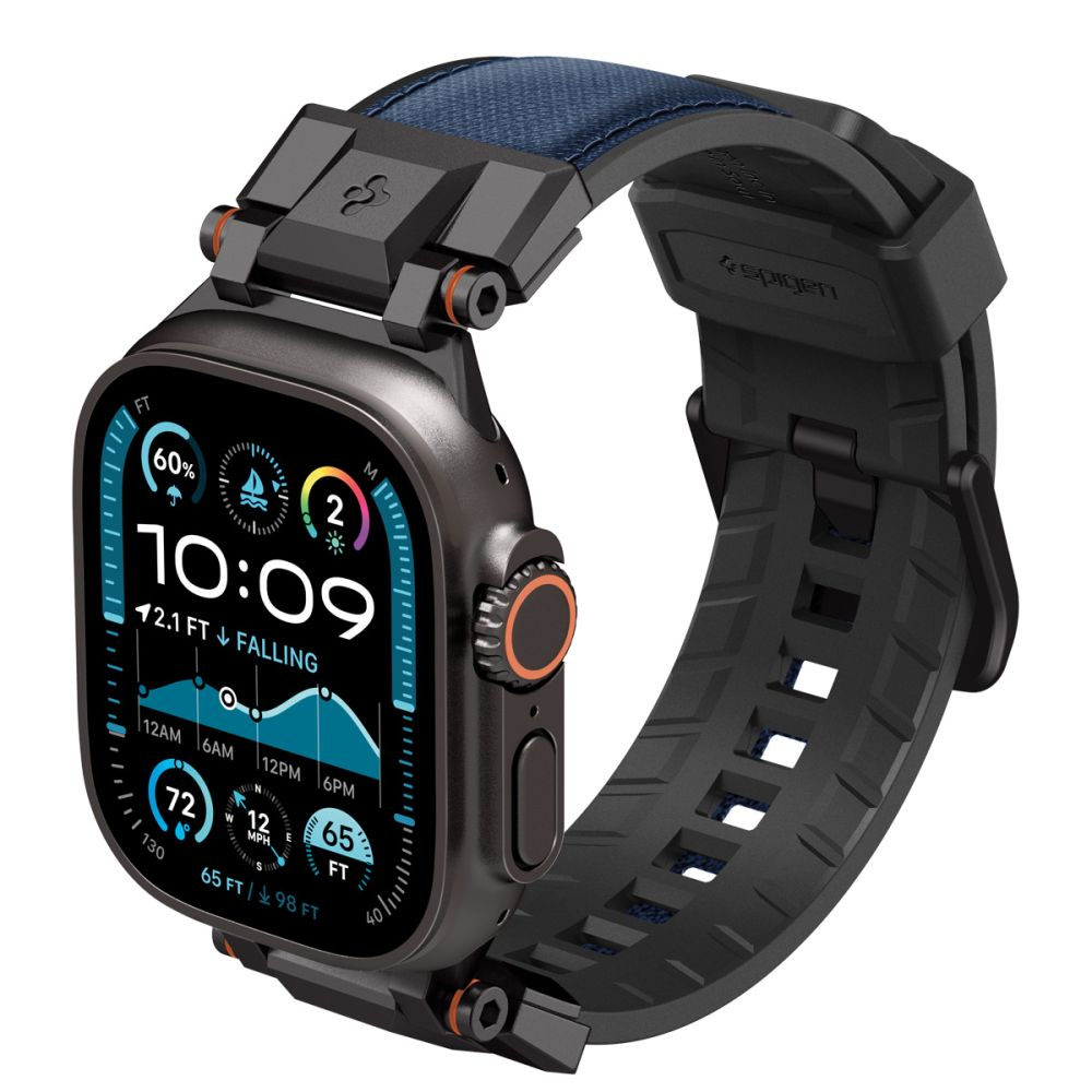 „Spigen DuraPro Armor“ dirželis, skirtas „Apple Watch 44 / 45 / 46 / 49 mm“ – tamsiai mėlynas Mėlyna