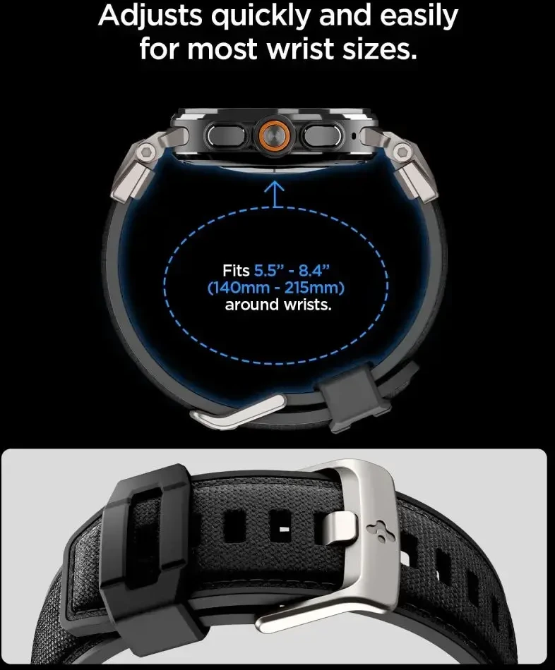 Spigen Durapro Armor Band do Samsung Galaxy Watch Ultra 1 / 2 2024-2026 (47mm) Juodas