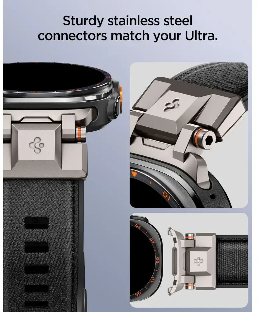 Spigen Durapro Armor Band do Samsung Galaxy Watch Ultra 1 / 2 2024-2026 (47mm) Juodas