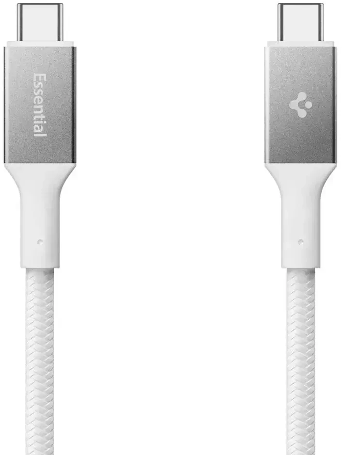 „Spigen Essential“ USB C į USB C 100 W laidas, baltas EB10010CC