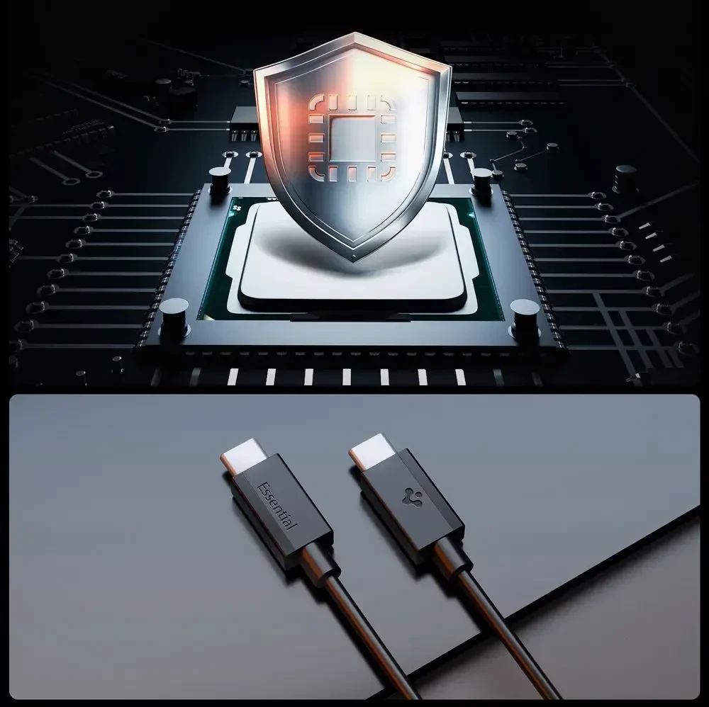 Spigen EB6020CC duomenų perdavimo ir įkrovimo kabelis | USB-C į USB-C | 60W | 2m | juodas