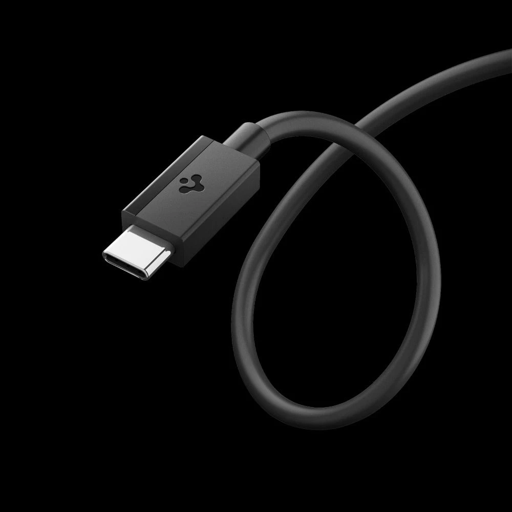 Spigen EB6020CC 60W Cable + USB-C / USB-C Cable 200 cm - Juodas