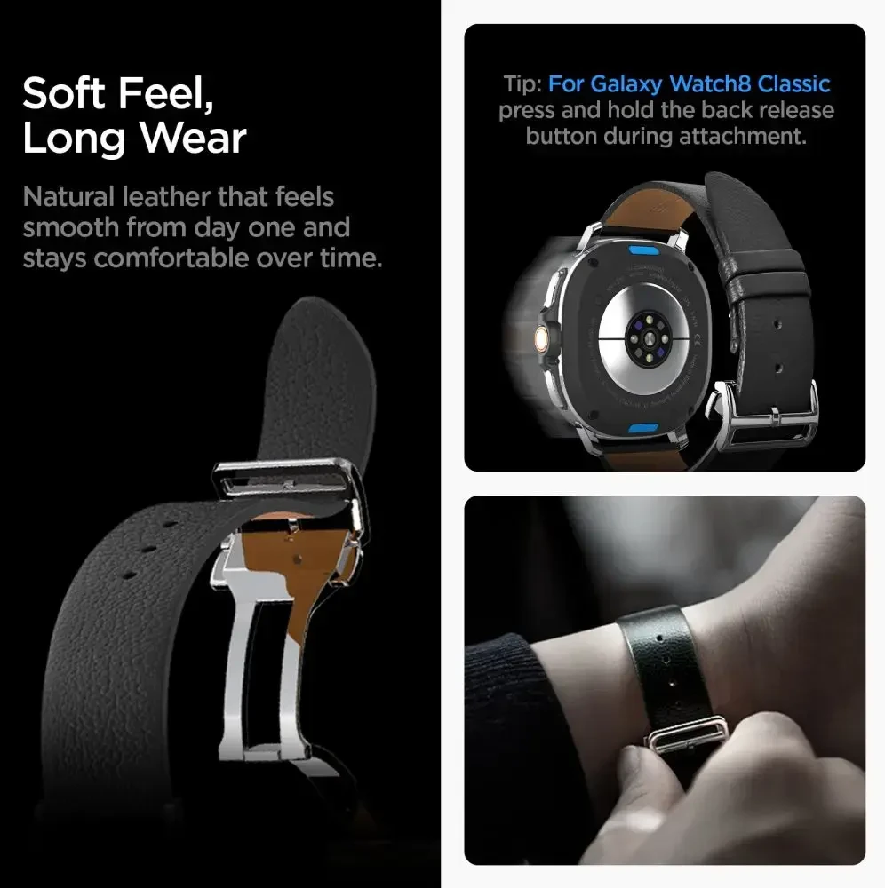 Spigen Enzo apyrankė skirta Samsung Galaxy Watch 40/44/46 mm – juodos spalvos