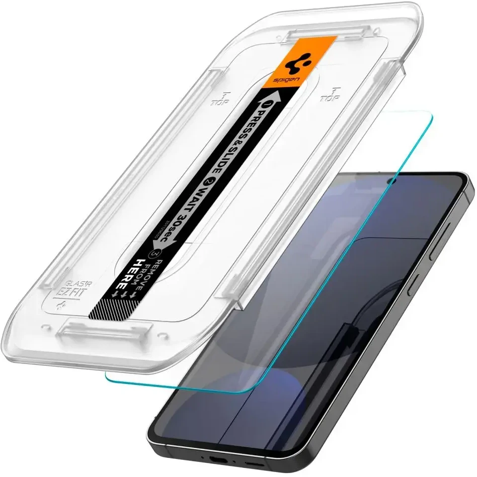 Apsauginis stiklas Samsung Galaxy S24 FE Spigen Glas.tr „EZ Fit” 2 vnt. Clear