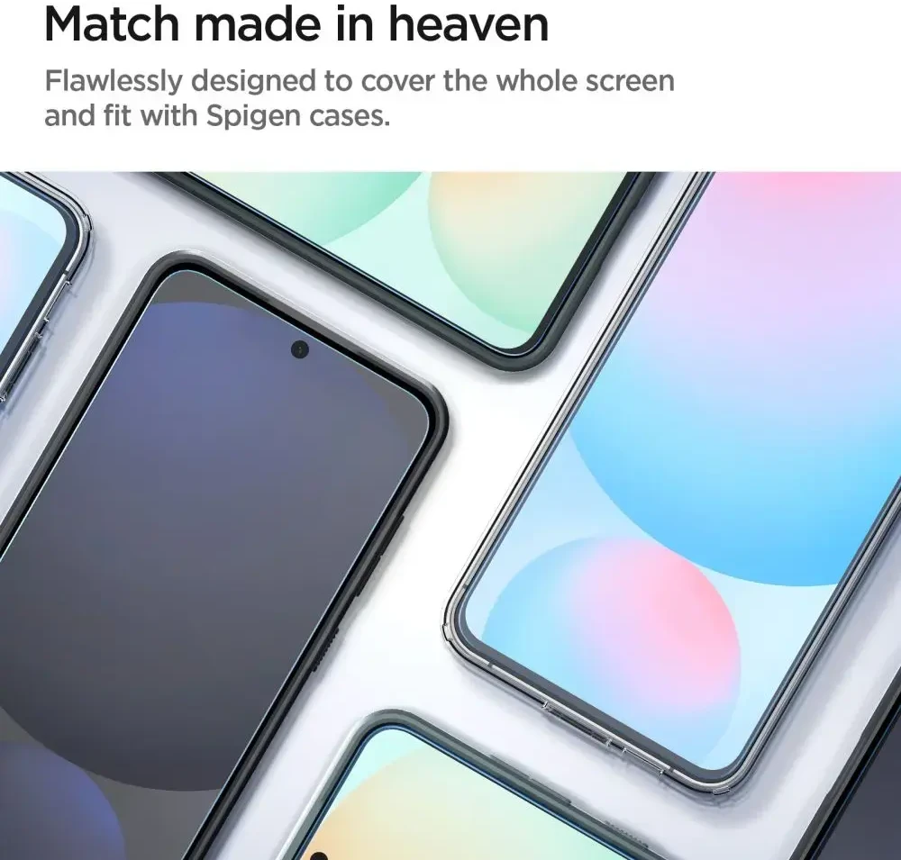 Apsauginis stiklas Samsung Galaxy S24 FE Spigen Glas.tr „EZ Fit” 2 vnt. Clear