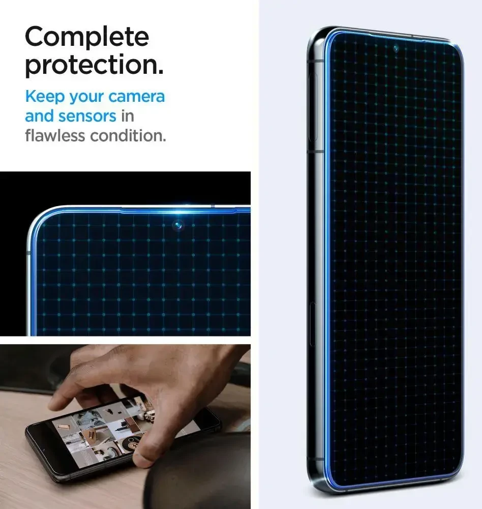 Spigen EZ FIT grūdintas stiklas telefonui Samsung Galaxy S23 Plus, permatomas, 2 vnt. rinkinyje