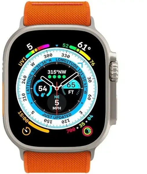 Spigen Fit Lite išmaniojo laikrodžio dirželis, skirtas Apple Watch 4/5/6/7/SE/Ultra (42/44/45/49 mm) | Nailonas | oranžinė
