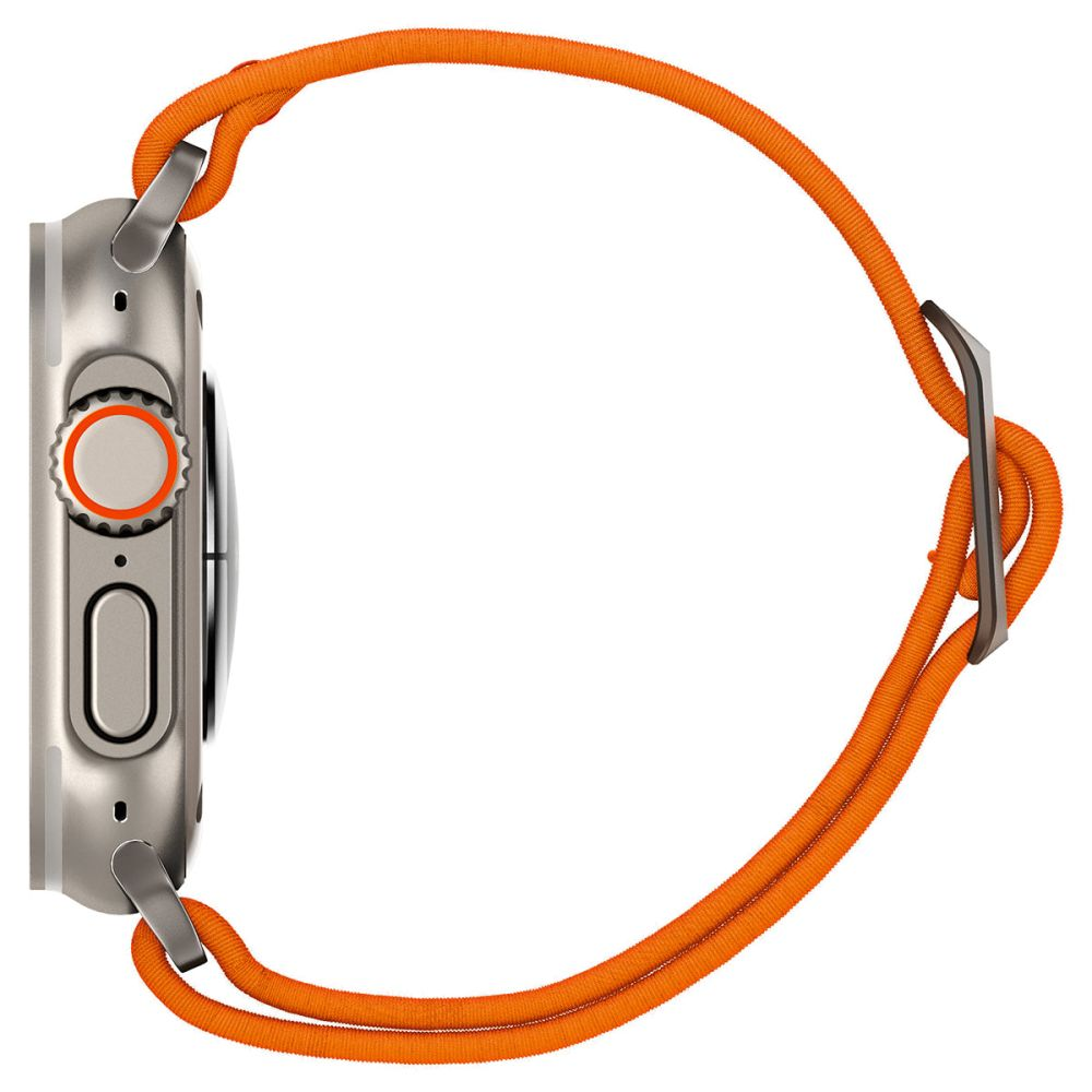 Dėklas Spigen Fit Lite Ultra Apple Watch 4 / 5 / 6 / 7 / 8 / SE / Ultra (42 / 44 / 45 / 49 mm) oranžinės spalvos