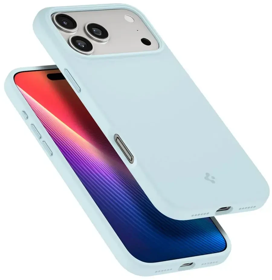 Spigen Tinkantis telefono dėklas su MagSafe palaikymu, skirtas Apple iPhone 17 Pro Max, mėlynas