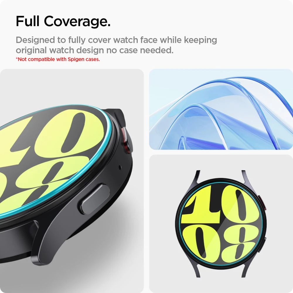 Apsauginis stiklas Samsung Galaxy Watch 7 (44 mm) Spigen GLAS.TR ”EZ-FIT” 2-pack Clear