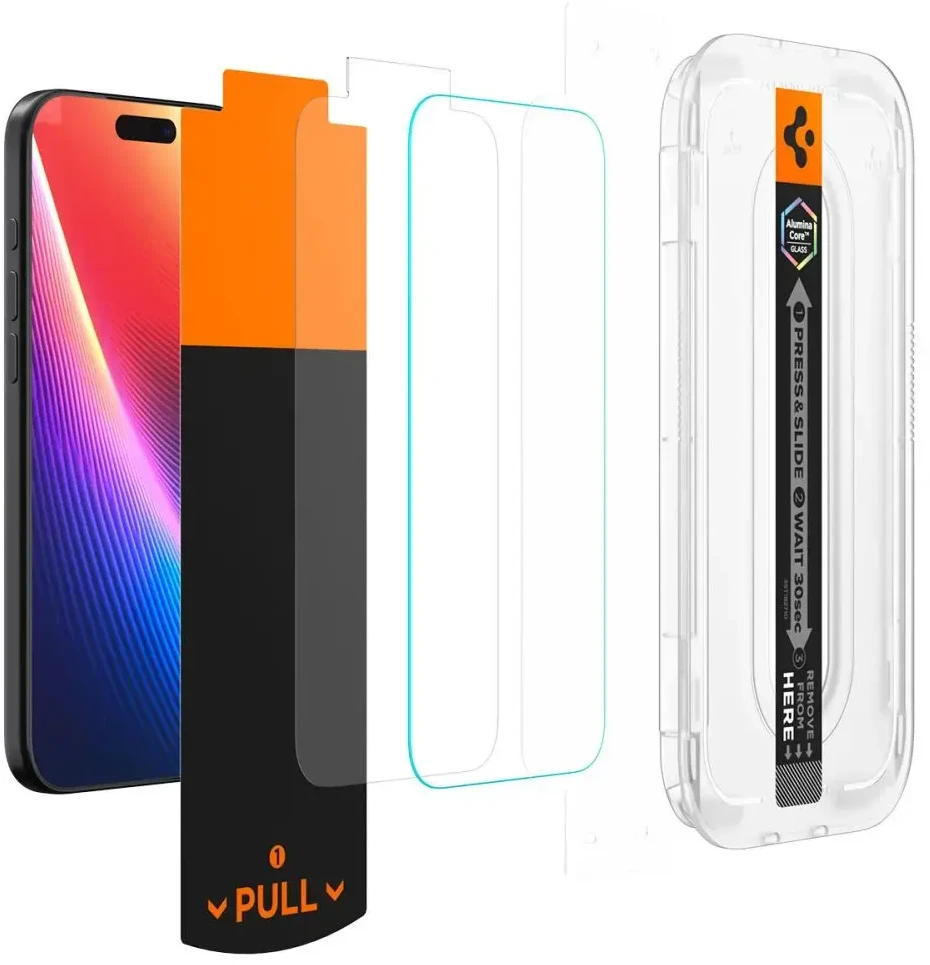 Apsauginis stiklas Spigen Glas.TR EZ Fit Pro skirtas Apple iPhone 17 Air – skaidrus