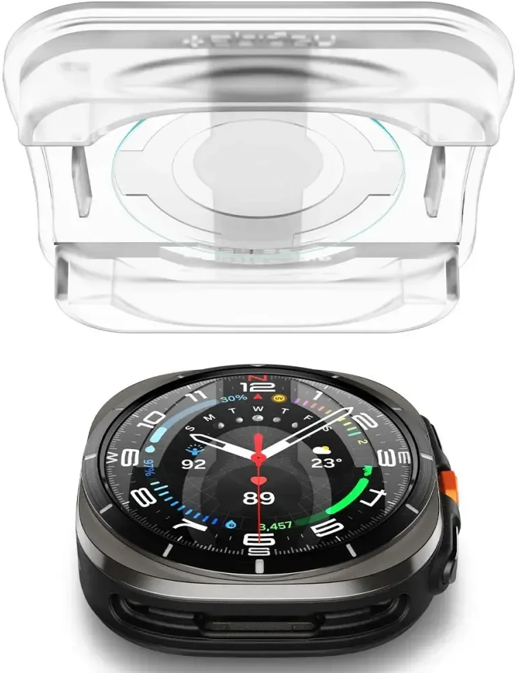 Apsauginis stiklas Samsung Galaxy Watch Ultra (47mm) Spigen GLAS.TR ”EZ-FIT” 2-PACK Clear