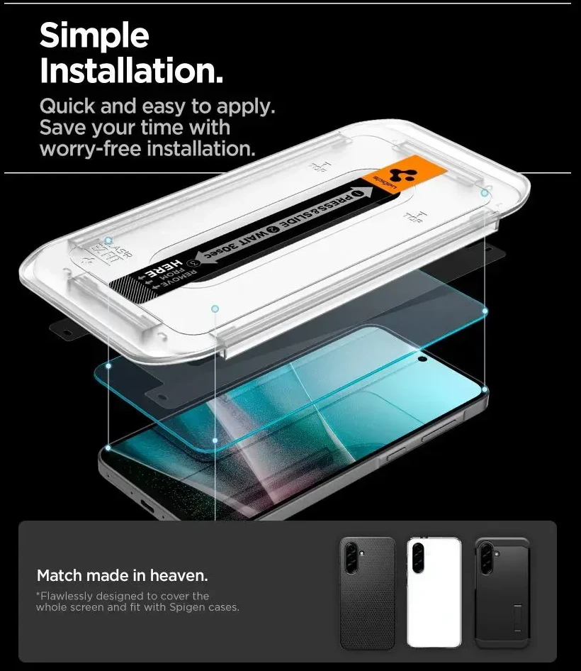 Apsauginis stiklas Spigen GLAS.TR ”EZ FIT HD” Samsung Galaxy A36 / A37 5G skaidrus