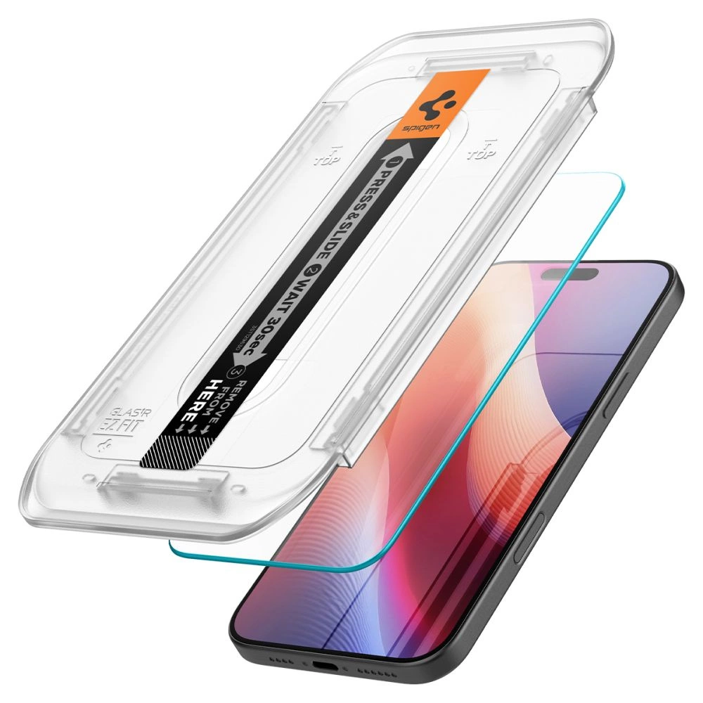 „Spigen Glass tR EZ Fit HD“ 1 vnt., skaidrus – „Apple iPhone 16 Pro Max“