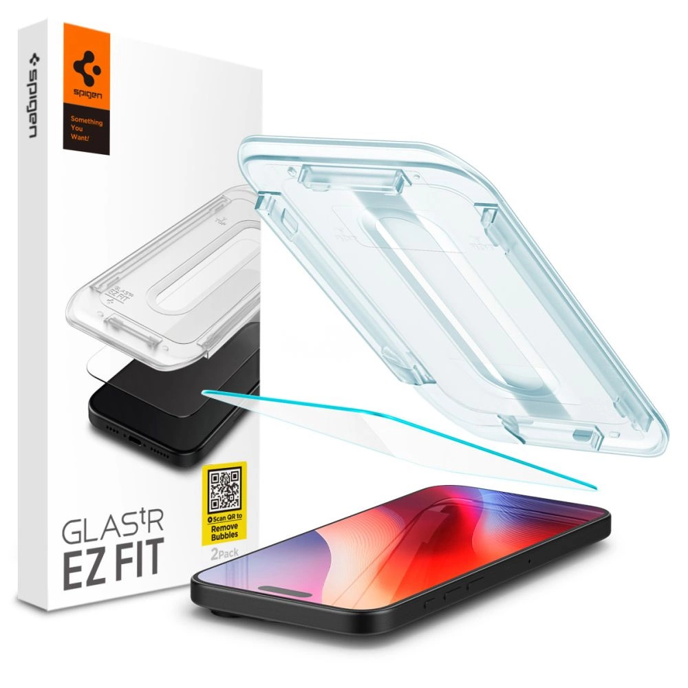 „Spigen Glass tR EZ Fit HD“ 1 vnt., skaidrus – „Apple iPhone 16 Pro Max“