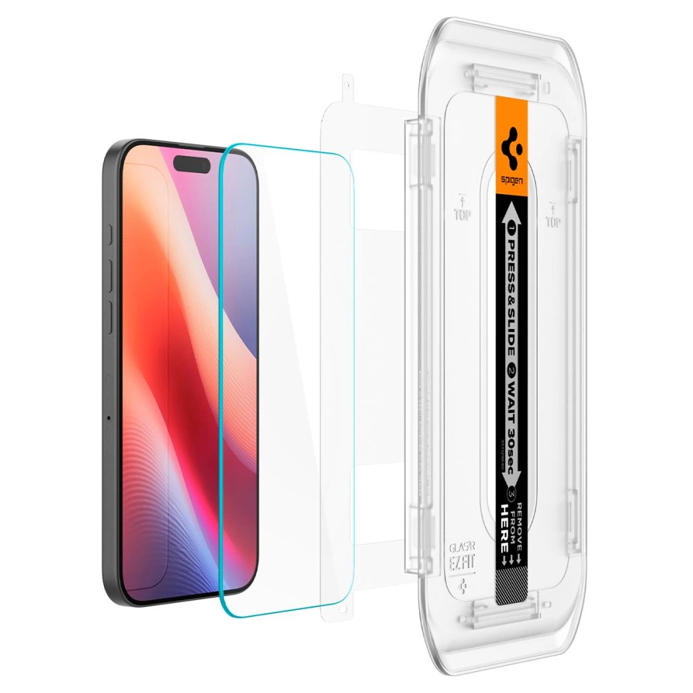 „Spigen Glass tR EZ Fit HD“ 1 vnt., skaidrus – „Apple iPhone 16 Pro Max“