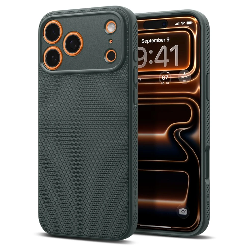 Spigen Liquid Air dėklas skirtas Apple iPhone 17 [Pro] – žalios spalvos