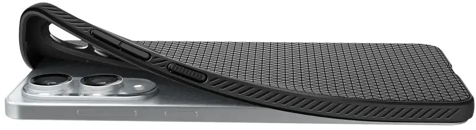 Spigen Liquid Air dėklas skirtas Samsung Galaxy S25 Edge – juodos spalvos