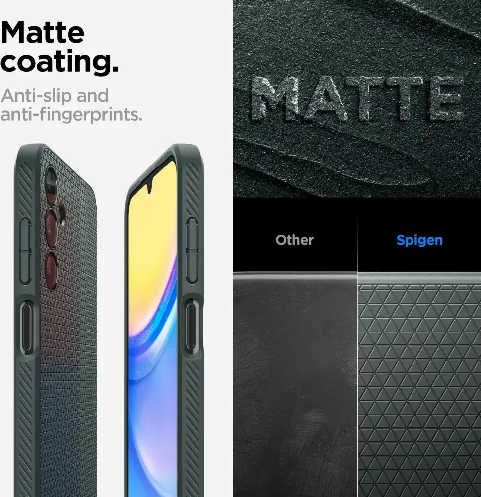 Dėklas Spigen Liquid Air case for Samsung Galaxy A15 4G | 5G - dark žalias